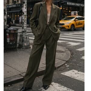 Pierre Balmain Paris Vintage Men's Olive Suit Size 40R "Marseille"